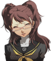 Rise's pouting winter uniform glasses portrait