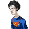 Suspicious Man's wincing portrait
