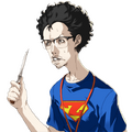 Suspicious Man's neutral knife portrait